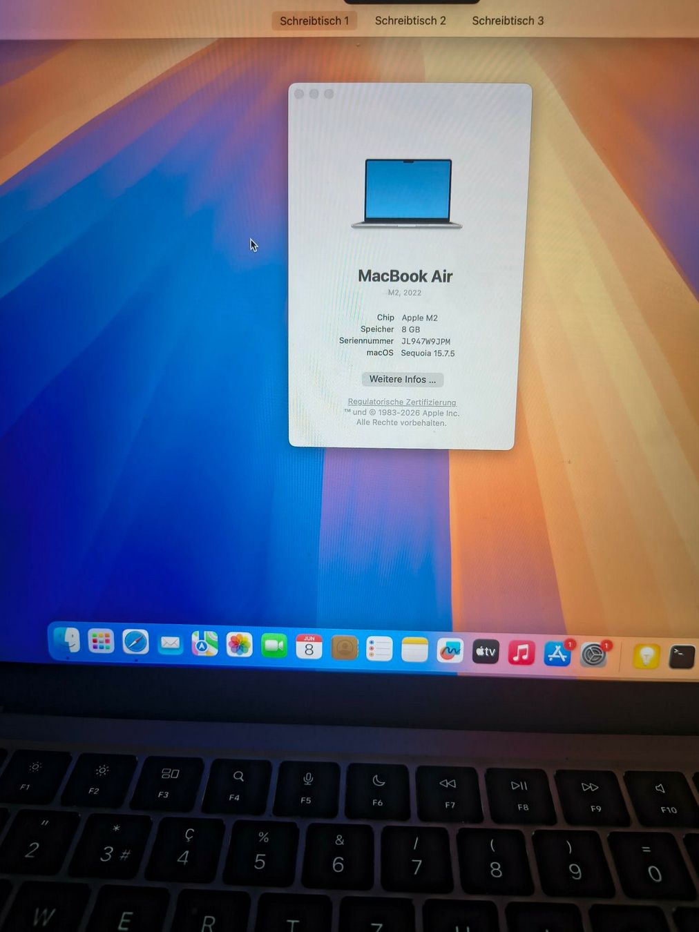 Apple Notebook: MacBook Air : Apple M2 : 8 GB : M2 2022 – Usato da Tramelan venduto da Trust_me24668 1
