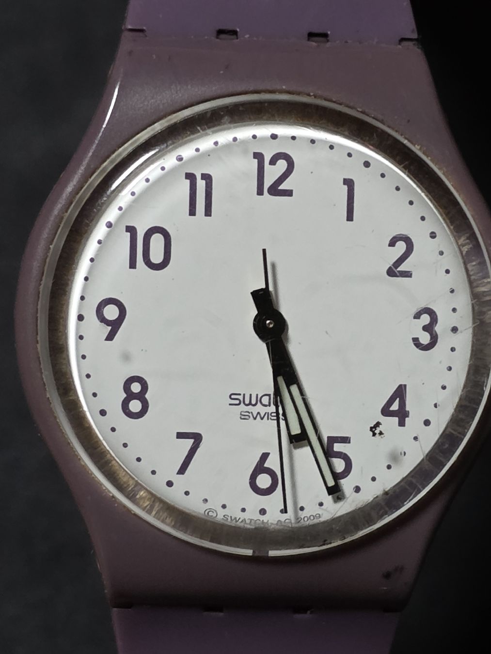 Swatch Orologi: Montre Swatch violette pour la belle saison – Difettoso da La Chaux-de-Fonds venduto da mem_l6xm