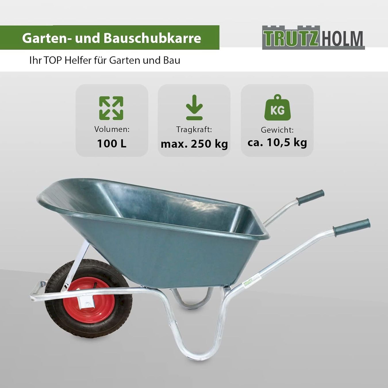 Sonstiges: TrutzHolm Schubkarre 100 Liter – Neu und originalverpackt aus Bottighofen von zaap 1