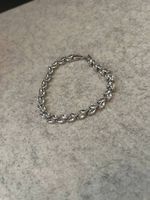 925 Silberarmband mit Zirkonia / Schmuckarmband Silber