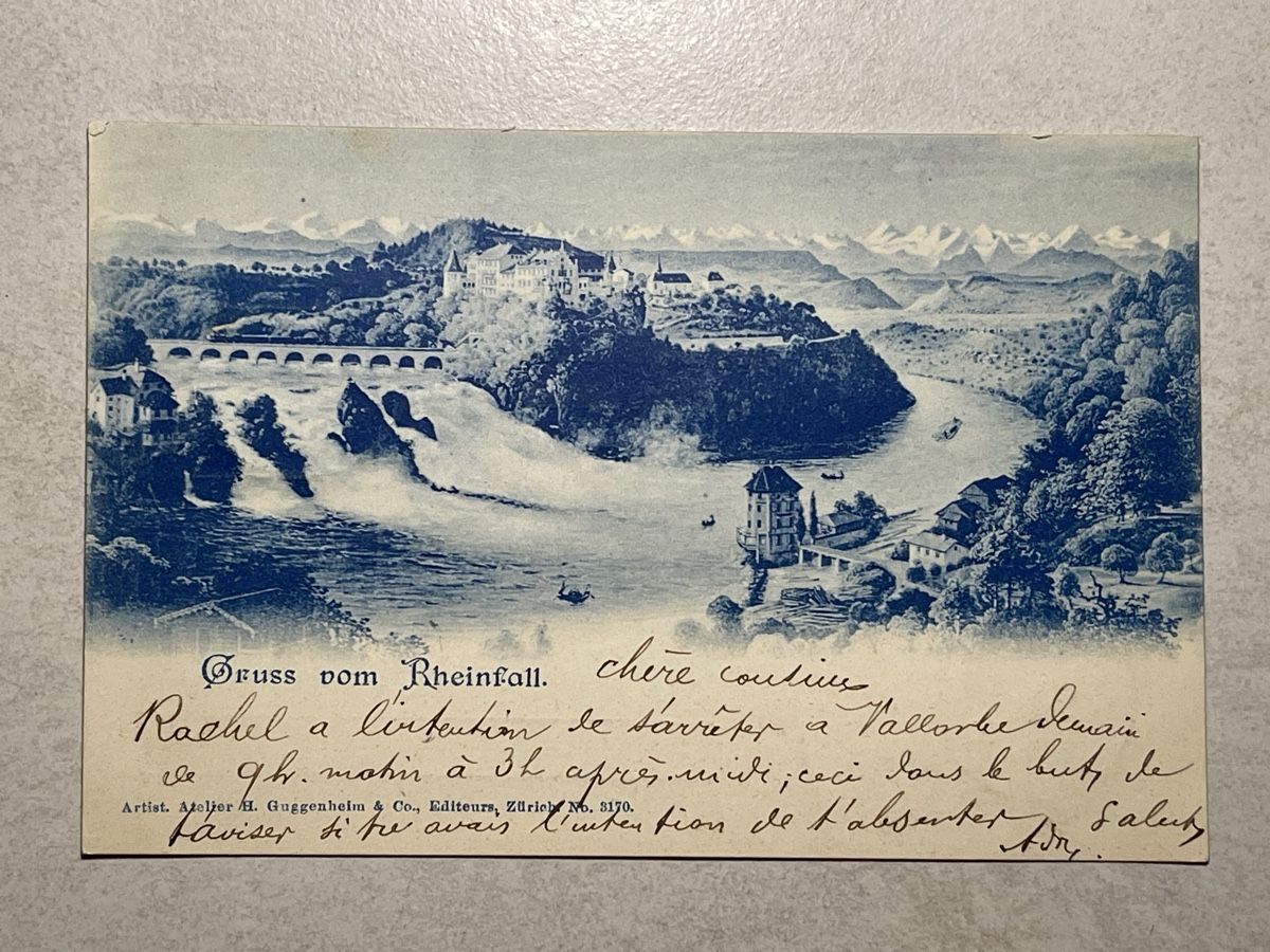 Cartoline postali: Alte Ansichtskarte vom Rheinfall, – Usato da Strengelbach venduto da Aschatan5
