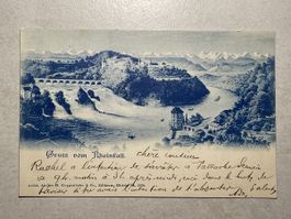 Alte Ansichtskarte vom Rheinfall,