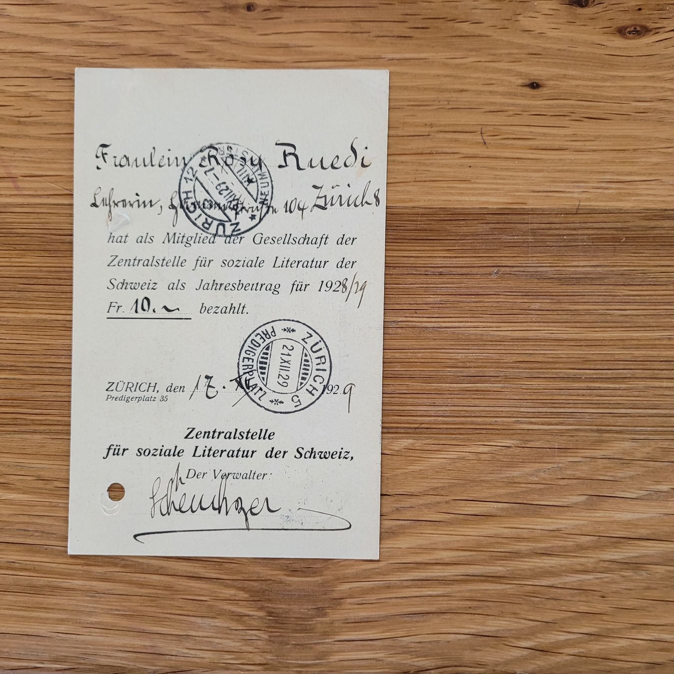 Tutti i francobolli: Nachnahme Zürich 1929 Refusé – Usato da Biel/Bienne venduto da Destockweb 1