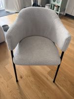 Boucle-Stühle in Creme, 4 Stück