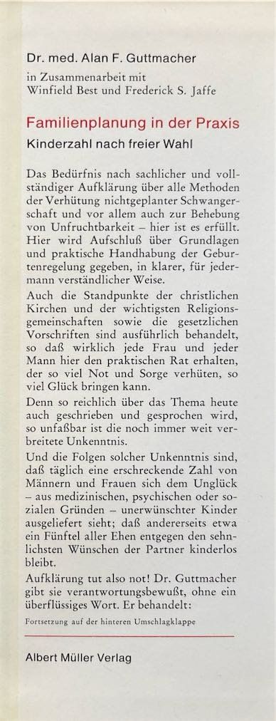 Libri: Familienplanung in der Praxis – Usato da Sarnen venduto da Livres 1