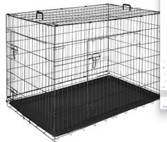 Hundekäfig-Gitterbox mit Gummiunterlage & Anleitung