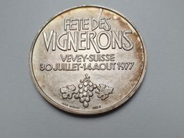 🇨🇭🤍 Swiss Silver Fête des vignerons 1977 *Ag 20g .900*