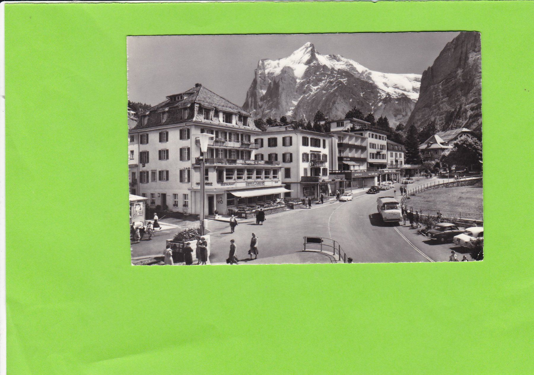 Cartoline postali: Grindelwald-Oldtimer-belebt-Dorfstrasse – Usato da St. Peterzell venduto da neckertal