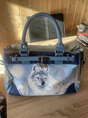 Wolf-Handtasche "Spirit of Wilderness" blau
