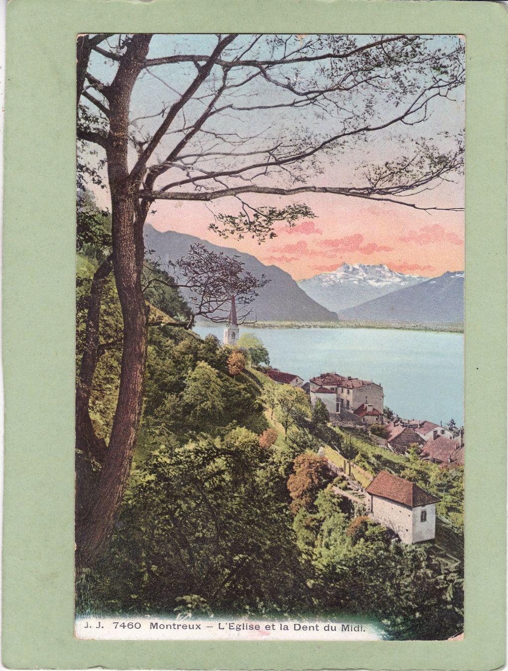Cartoline postali: Montreux Eglise 1910 – Usato da Herisau venduto da Lisegrat2008