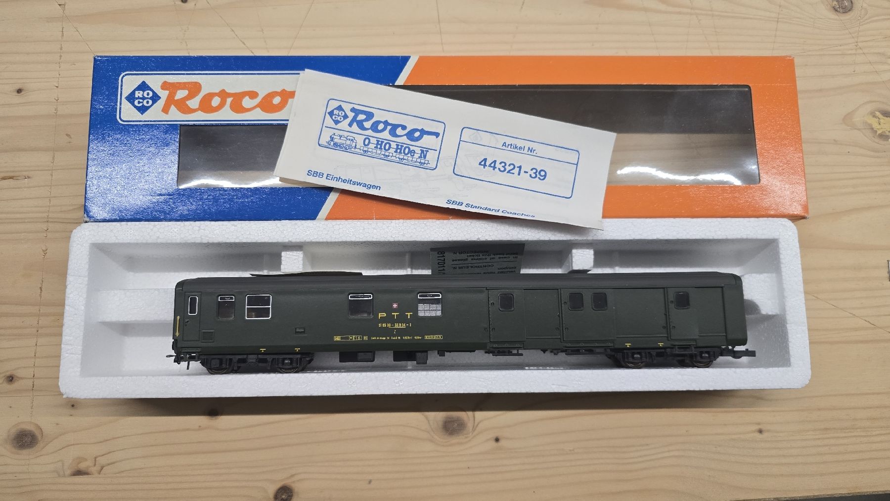 Roco Modellini di ferrovie: Roco HO wagon postal PTT – Usato da la cibourg venduto da t-m-a