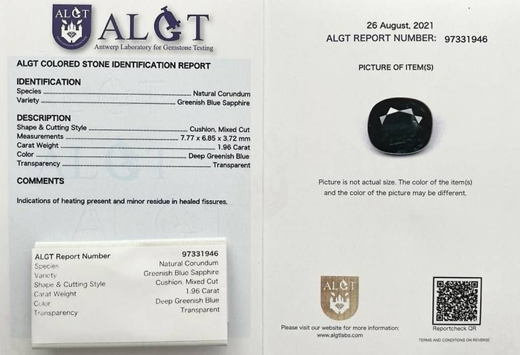Edelsteine: Saphir Naturel 1.96 ct - Bleu Vert Profond – Gebraucht aus La Neuveville von Esteban_BDM 4