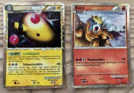 Pokémon Karten Ampharos und Entei guter Zustand