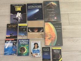 Lot de 14 livres - Astronomie, espace & astrophotographie