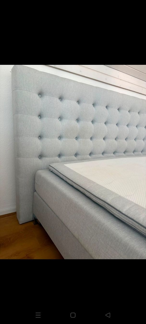 Letti: Boxspringbett hellgrau 160x200cm guter Zustand – Usato da Niederwil SG venduto da FrankSmith 1