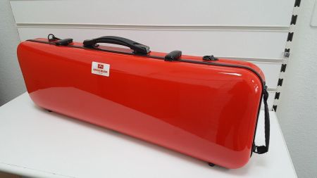 4/4 fiberglass farbe rot  koffer für violine, neu