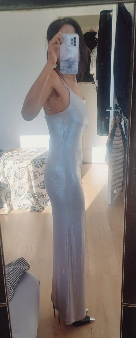 Pull&Bear Kleider: PULL & BEAR. Robe d'été argentée NEUVE Taille S (34/36) – Neu und originalverpackt aus La Chaux-de-Fonds von jen_h95m 3