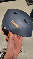 Kinderskihelm UVEX grau/orange