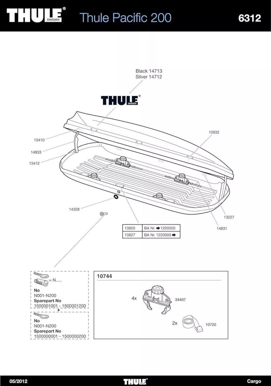 Thule Box da tetto: Dachbox Thule 410L. Pacific 200  MIETEN – Usato da Rümlang venduto da iSmartcamp 1