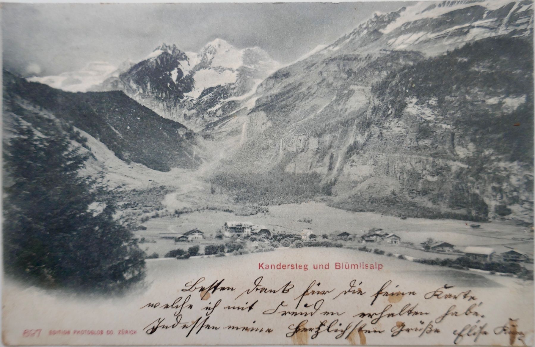 Cartoline postali: Postkarte 1902 Kandersteg und Blümlisalp – Usato da Möhlin venduto da PHILABARTIS