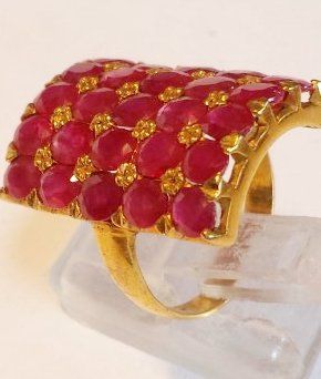 Ringe: Rubin Ring in vergoldetem Silber – Neu (gemäss Beschreibung) aus Zürich von adriben 8