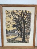 Kunst Lithographie Rudolf Zender Platzspitz Zürich signiert