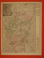 ALSACE, ELSASS, KUPFERSTICHKARTE UM 1760
