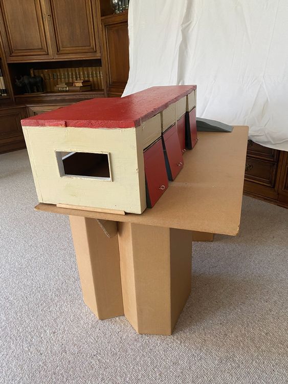 Holzgarage mit Rampe, Handarbeit, Unikat 4