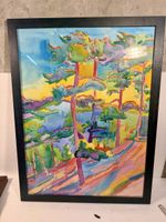Original Framed Watercolour Painting - Summer Landscape