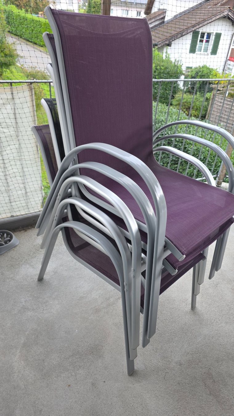 Set tavolo e sedie: Gartentisch Glas mit Stühlen – Usato da Luzern venduto da Alpix 5