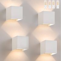 LED Wandleuchte Weiss 4er Set Innen/Aussen/G9 3000K