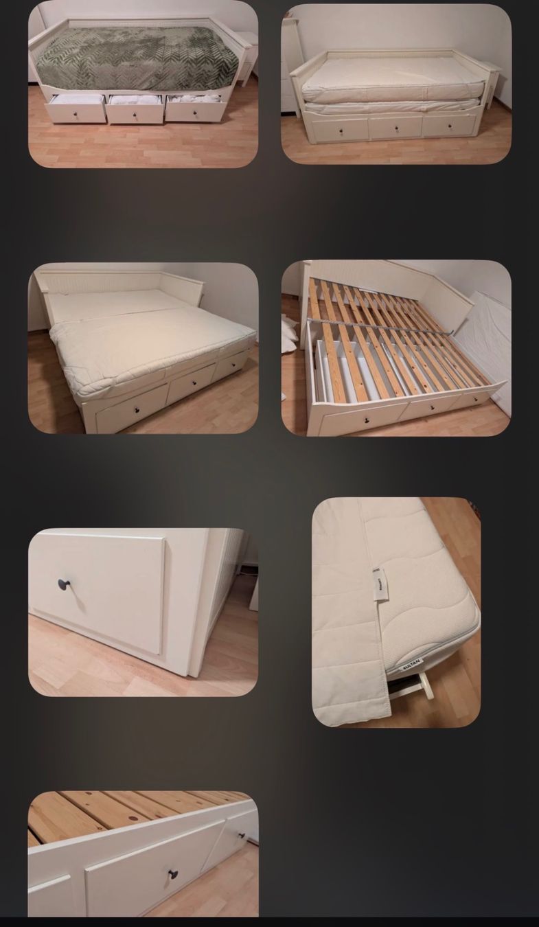 Ikea Letti: HEMNES Bed including new mattresses (IKEA SULTAN) – Usato da Zürich venduto da akh_7xjv 1