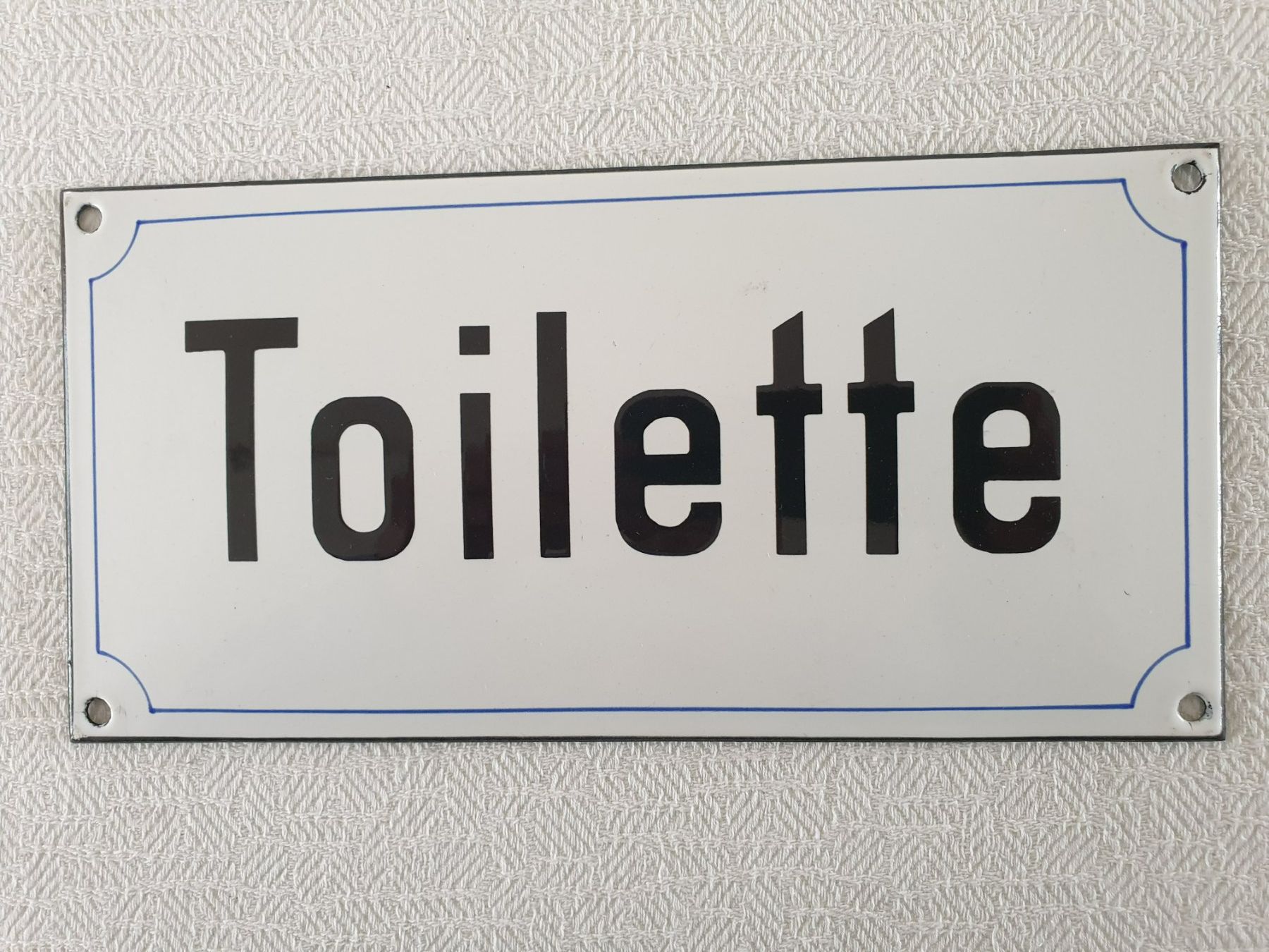Insegne: Email Schild  Toilette – Usato da Mörschwil venduto da spirspi