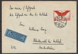 1937 : Flugpost Nr. F11 auf Brief von Aeschi : KP 320.--