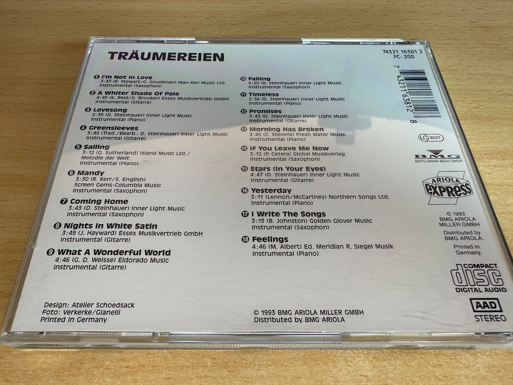 CD: Unknown Artist – Träumereien – Usato da Rikon im Tösstal venduto da Alpenmutz 1