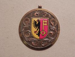 Medaille Schweiz CH Wappen Fahne  ca. 1975 Kanton Genève GE