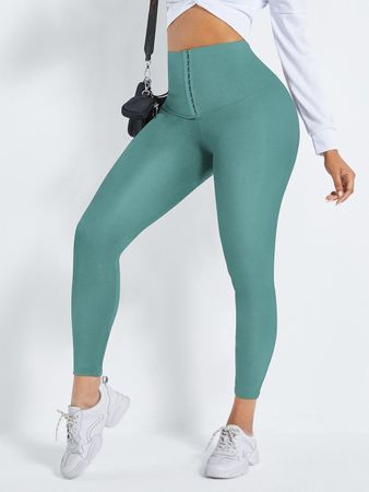 Leggings damen, fitness, taille haut Vert turquoise, XL