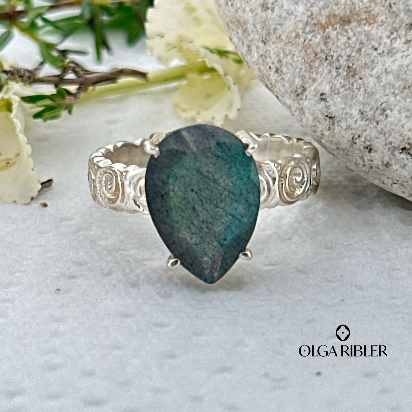 Olga Ribler Anelli: Unikate Labradorite Ring  -  Sterling Silber 925 – Nuovo (secondo la descrizione) da Luzern venduto da Schmuckoutlet 3