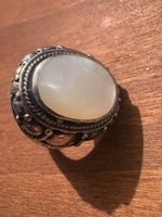 Bague Vintage Nacre et Argent 925 Signée Kimhi  Taille 58
