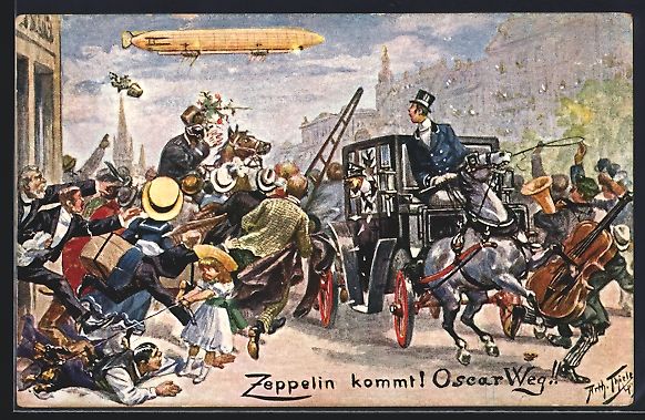 Photos & posters: Arthur Thiele: Zeppelin kommt!, Mann ist – D'occasion à Berlin par bartko-reher