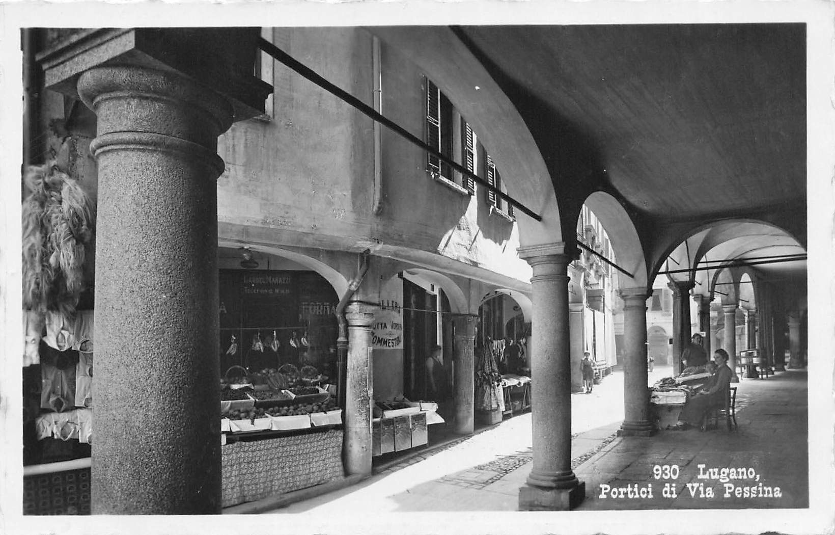 Ansichtskarten: Lugano portici – Gebraucht aus Biasca von Blenio71