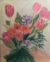Schöner Blumenstrauss Acryl 50x60 auf Leinwand