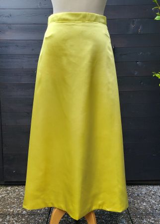 Jupe satin jaune