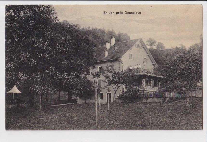 Cartoline postali: En Jon près Donneloye, 1910 – Usato da Fribourg venduto da AK_Fribourg