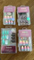 Claire's Falsche Naegel Set, 4 Packungen, Neu & Original