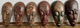 ❤️ 6 grosse traditionelle Holzmasken aus Indonesien ❤️