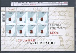 2020 "Tag der Briefmarke - Basel" - Zierbogen, ** postfrisch