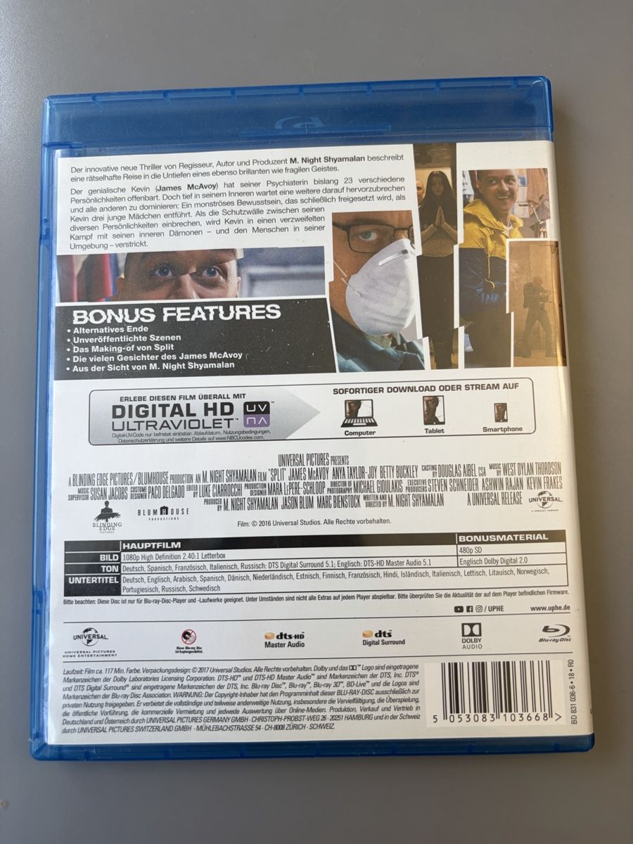 Tous les DVDs: Split, Blu-ray – D'occasion à Bern par dalmaxxi 1