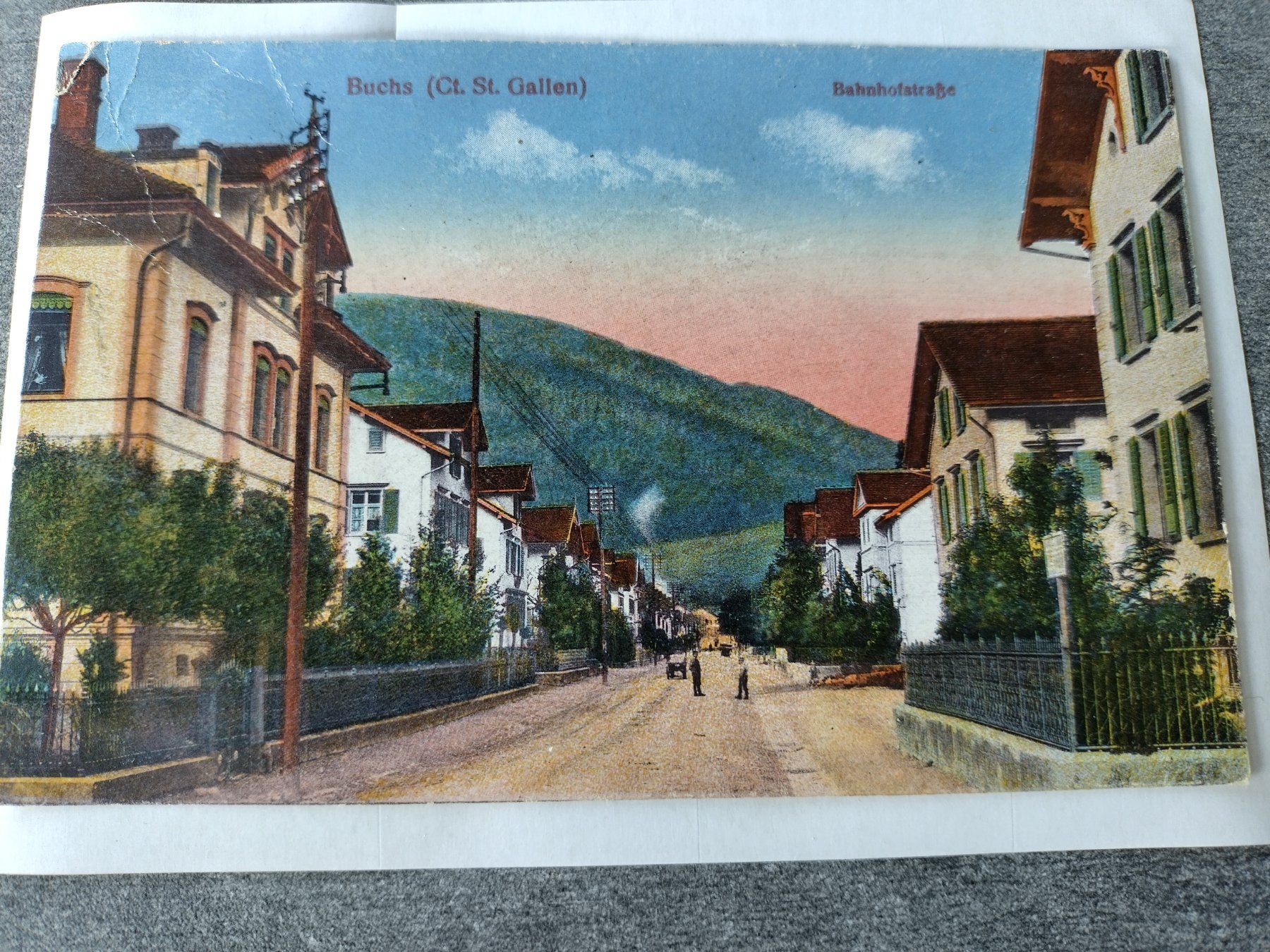Cartoline postali: 100 jährige Ansichtskarte Buchs (Ct. St. Gallen) Bahnhofstr. – Usato da Wildhaus venduto da Hukwildhaus 1