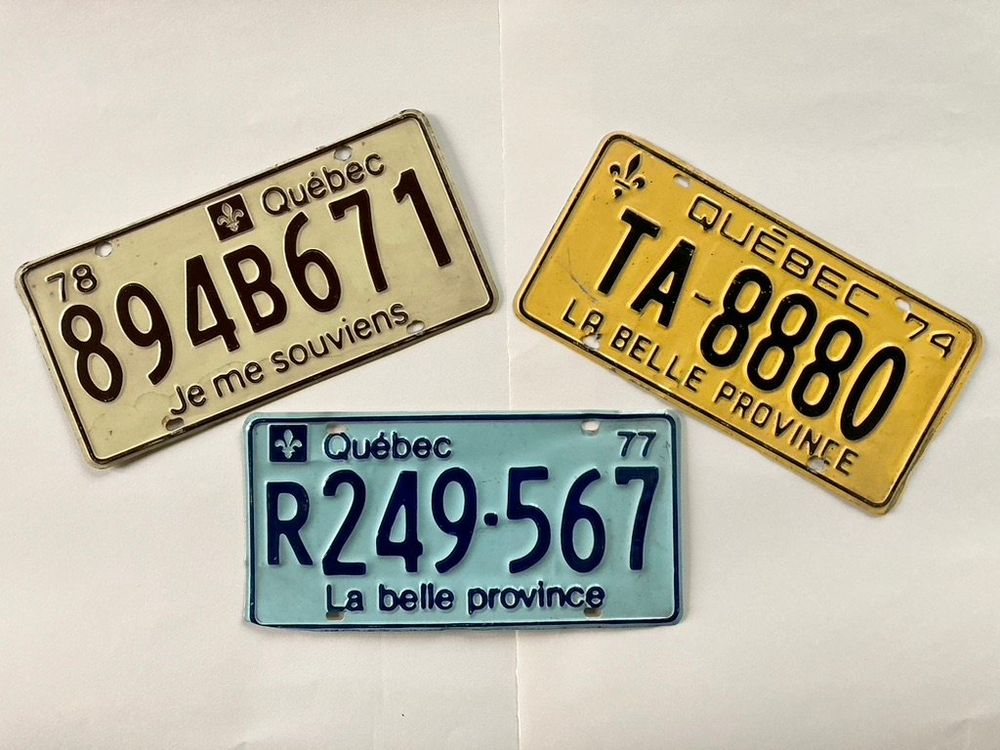 OPO 10 - Lot de 8 répliques de Plaque d'immatriculation des Voitures
